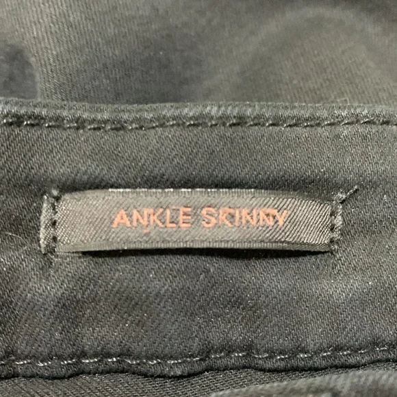 Jen7 by 7 For All Mankind smooth Black Ankle Skinny Jeans‎ Size 4 mid rise - Picture 7 of 11